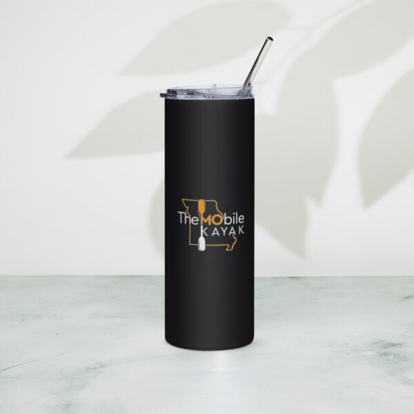 Stainless steel tumbler  Orange/White Logo