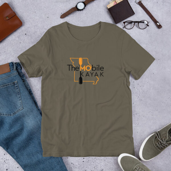 Unisex t-shirt  Orange/Black Logo - Image 3