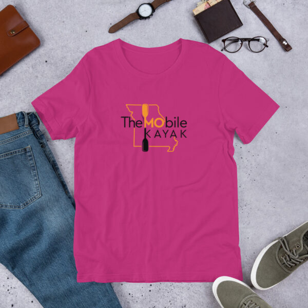 Unisex t-shirt  Orange/Black Logo - Image 2