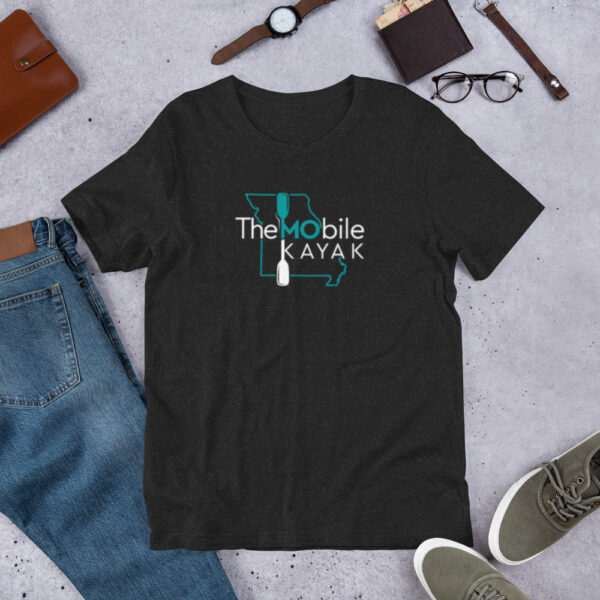 Unisex t-shirt  Teal/white Logo - Image 2