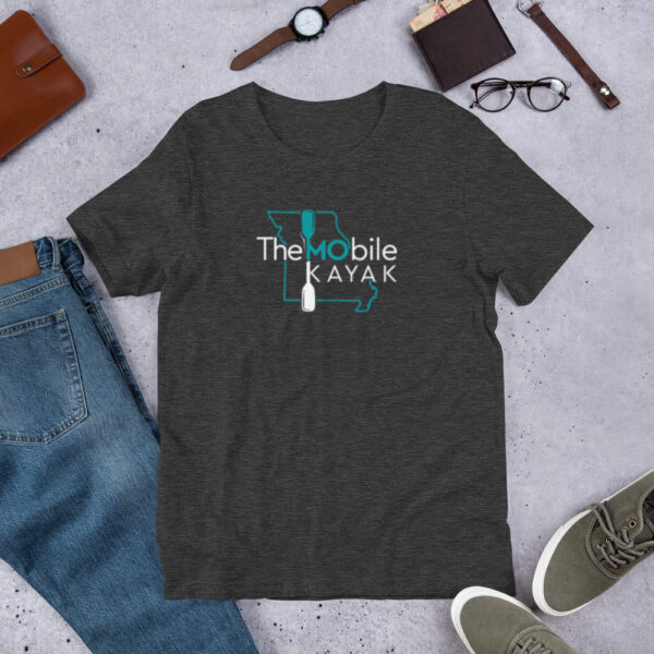 Unisex t-shirt  Teal/white Logo - Image 9