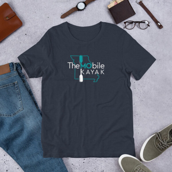 Unisex t-shirt  Teal/white Logo - Image 8