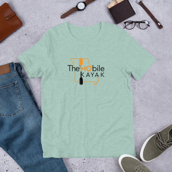 Unisex t-shirt  Orange/Black Logo - Image 8