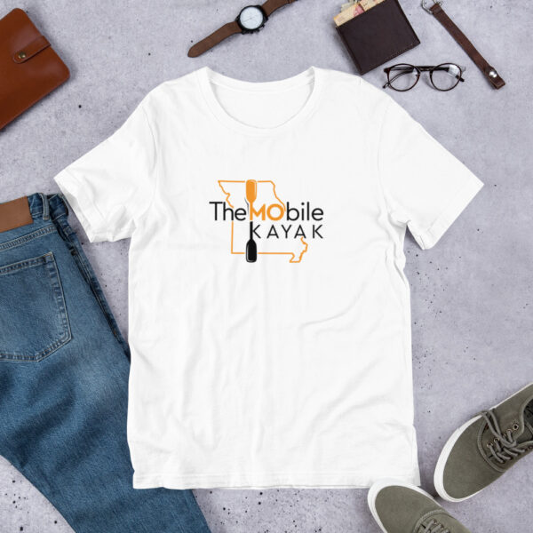 Unisex t-shirt  Orange/Black Logo - Image 12